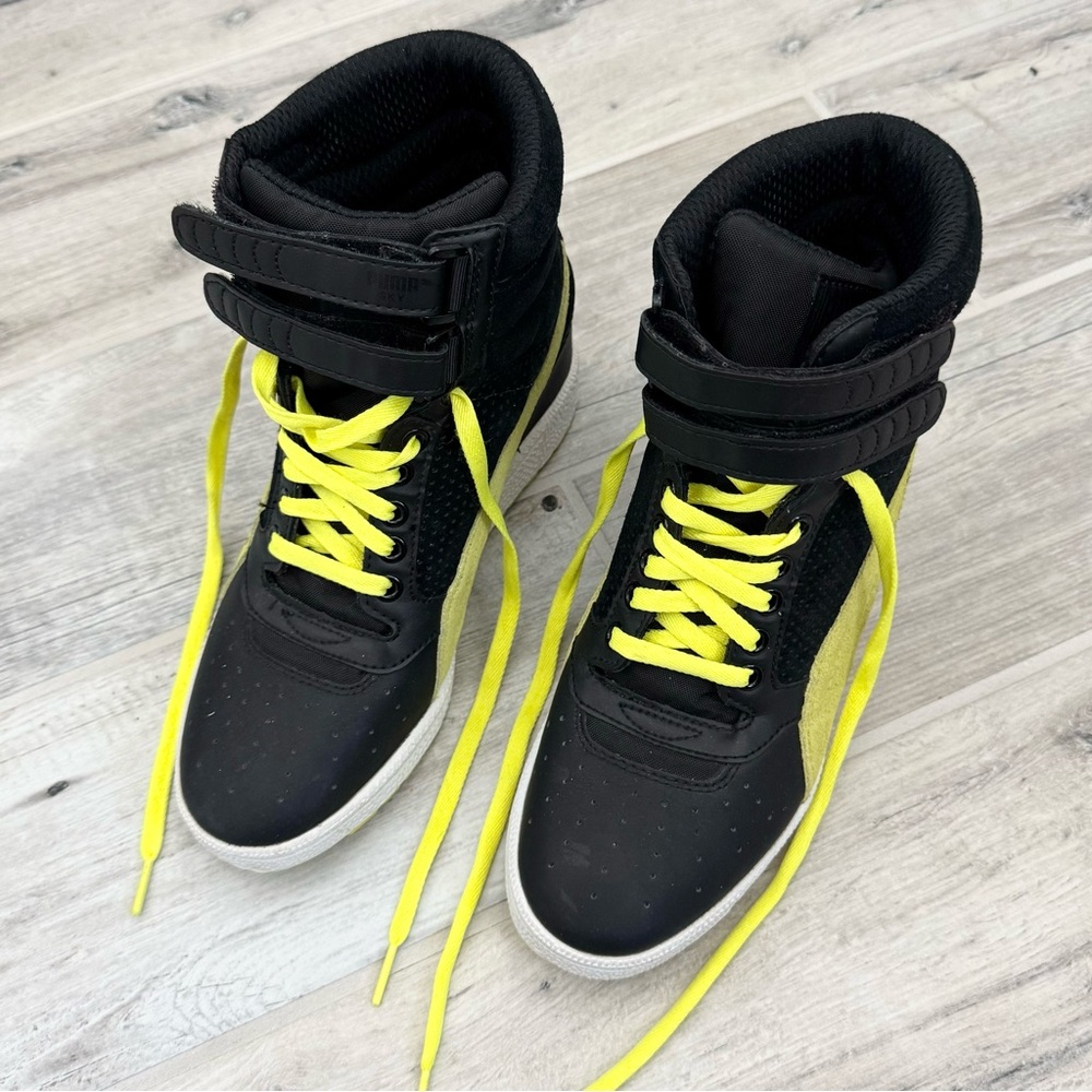 Puma Black & Yellow High-Top Sneakers - Picture 3 of 9